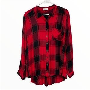 buffalo plaid blouse